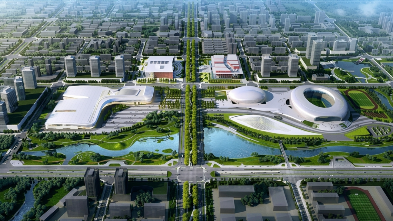 云南省滇东北区域医疗中心项目鸟瞰与BIM成果