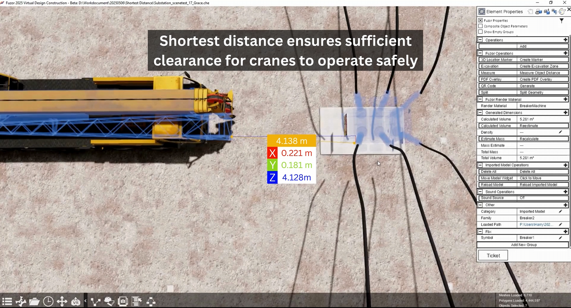 FUZOR Shortest Distance Measurement