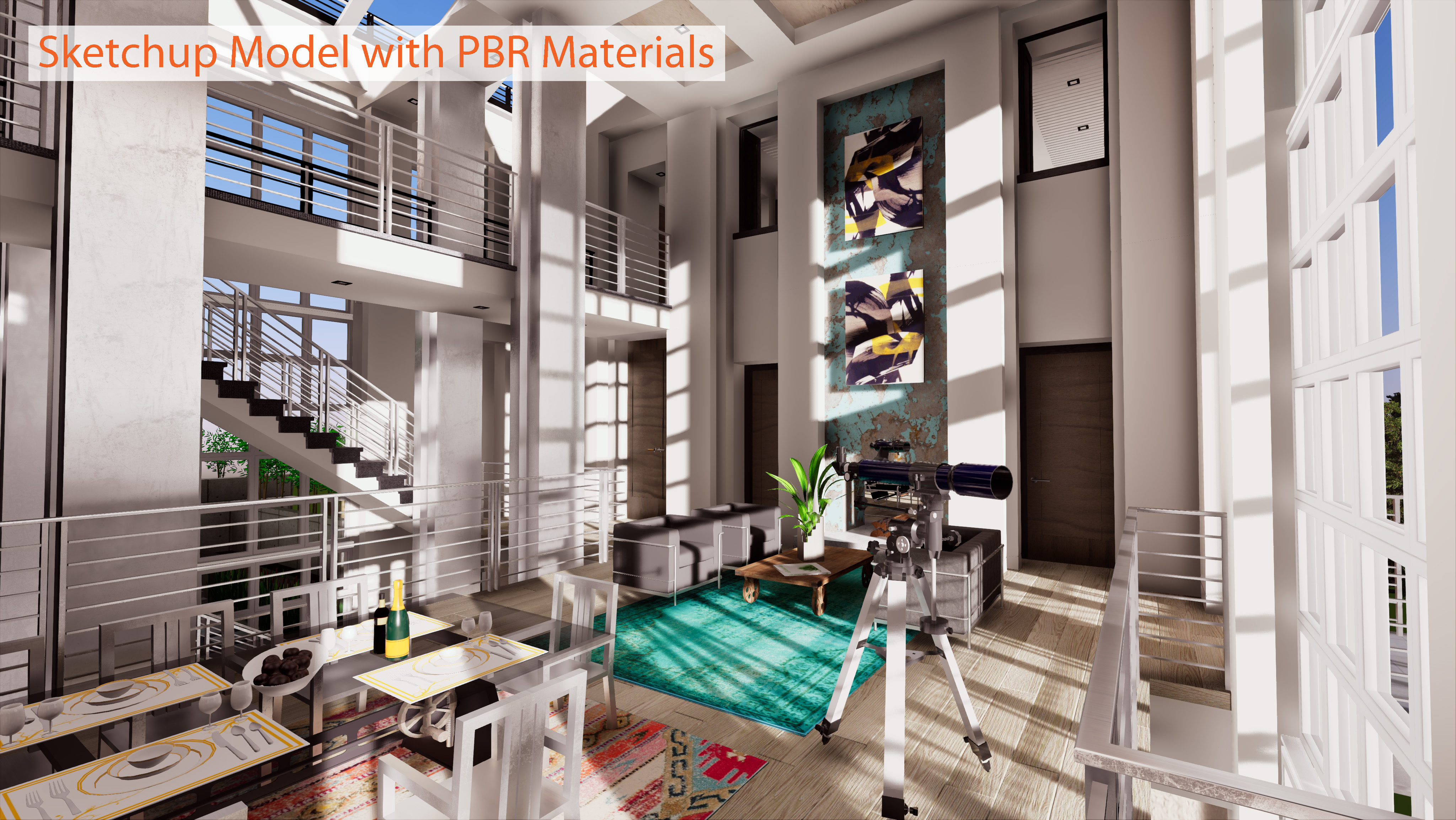 FUZOR SketchUp 模型 PBR 材质表现