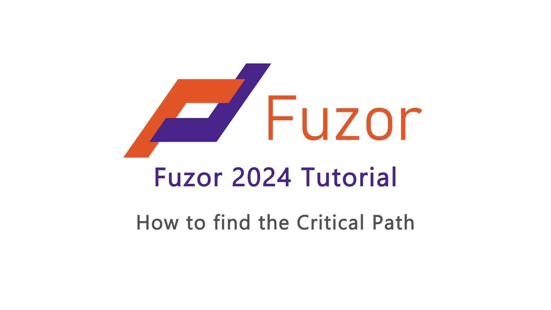 Fuzor 2024：如何查找关键路径 操作步骤 1