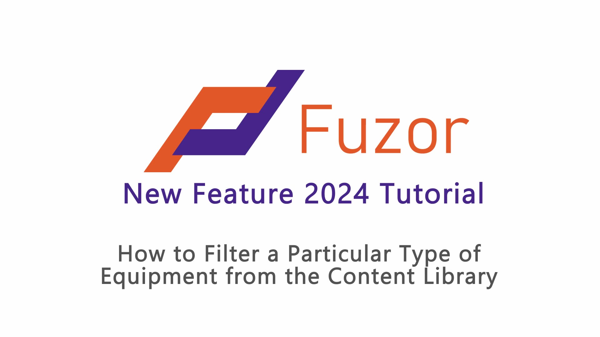 Fuzor 2024：如何在内容库中筛选指定设备类型 操作步骤 1