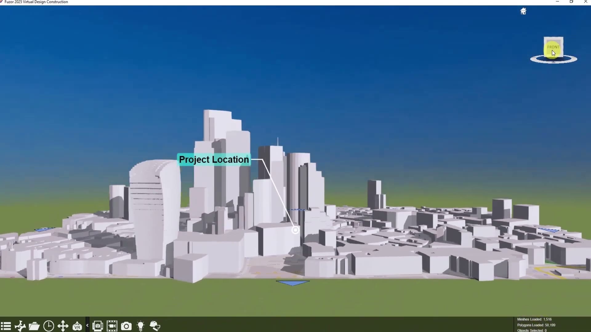 Fuzor 2025：如何使用 Site Context 场地环境功能 操作步骤 3